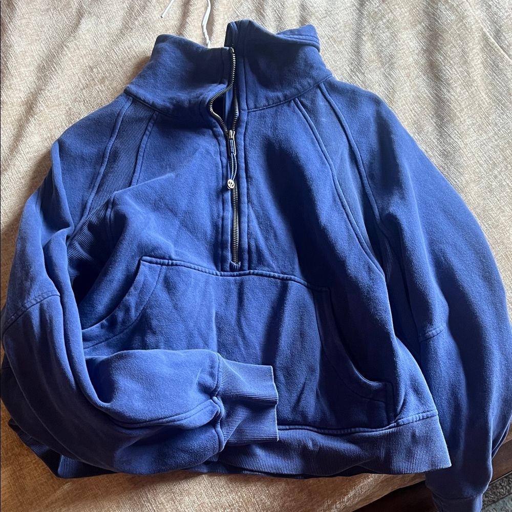 lululemon athletica Blue Half-Zip Jacket